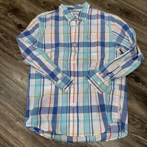 Old Navy XL Blue plaid Button Up